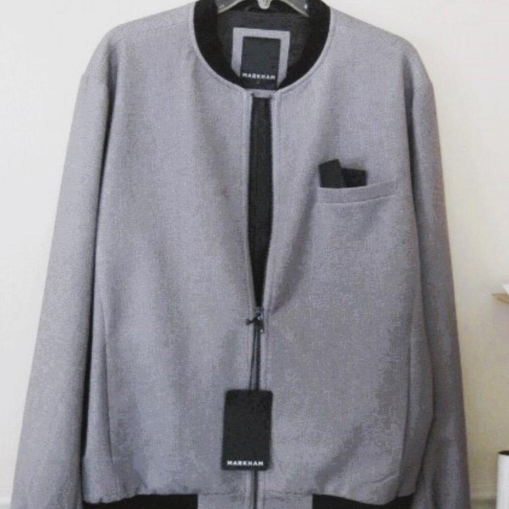SMART Jacket By MARKHEM~Mens Size 42 Smart Luxe-W/Spandex~Full Zipper~New W/Tags